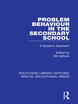 cover image of Problem Behaviour in the Secondary School
